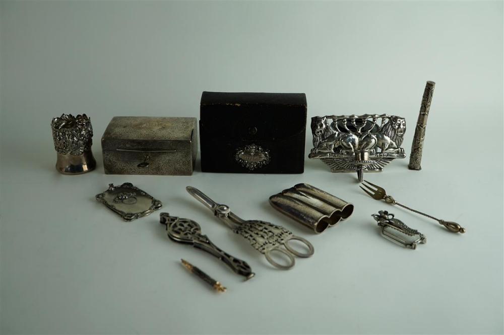 ECLECTIC GROUP OF SILVER ITEMSECLECTIC