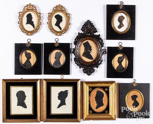 ELEVEN SILHOUETTES 19TH C Eleven 312804