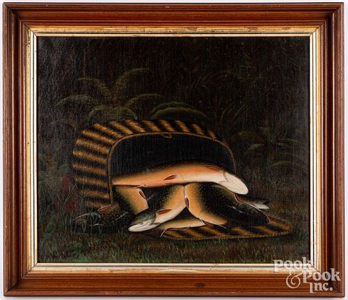 AMERICAN OIL ON CANVAS OF TROUT 312827