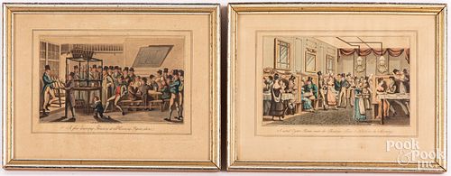 SIX ENGLISH COLOR LITHOGRAPHS,