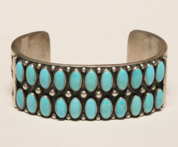 Navajo sterling and turquoise bracelet.