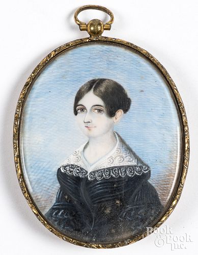 MINIATURE PORTRAIT OF A YOUNG WOMAN,