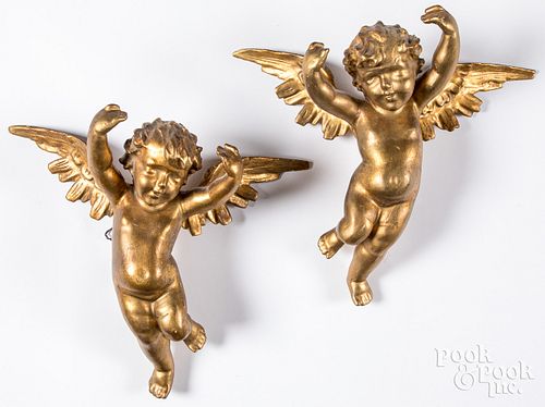 PAIR OF CARVED GILTWOOD PUTTIPair 312874