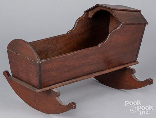 PENNSYLVANIA WALNUT DOLL CRADLE,