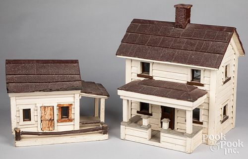 PRIMITIVE WOOD HOUSE MODEL EARLY 312911