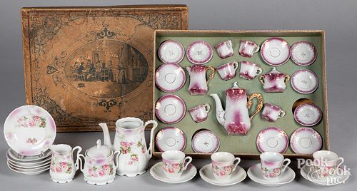 GERMAN CHILD'S PORCELAIN TEA SERVICE,