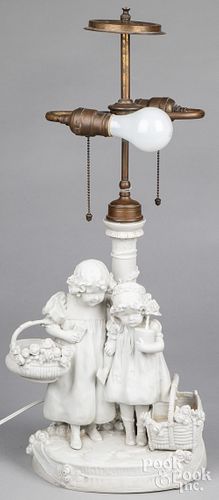 GERMAN BISQUE FIGURAL GROUP OF