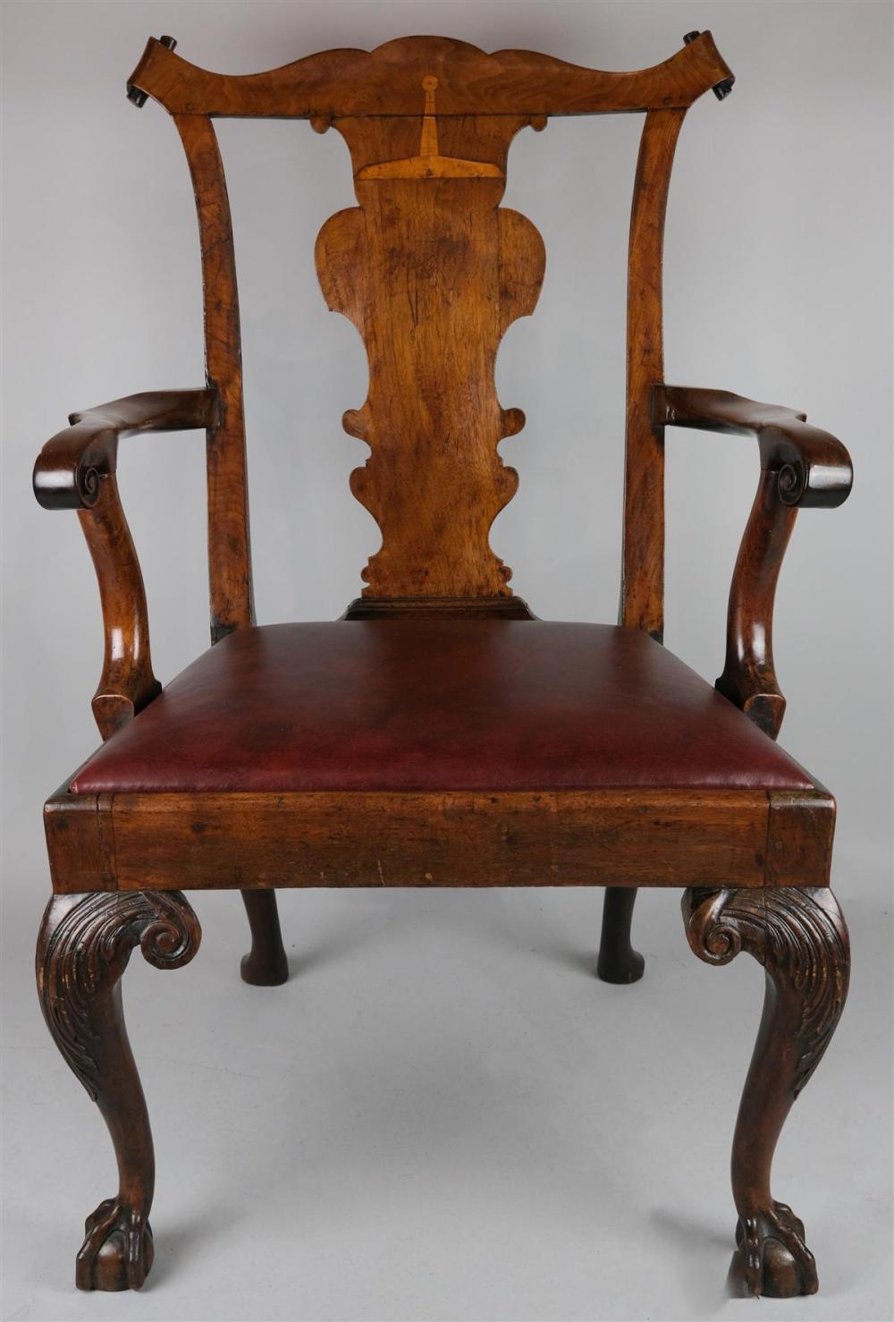 IRISH CHIPPENDALE MAHOGANY MASONIC