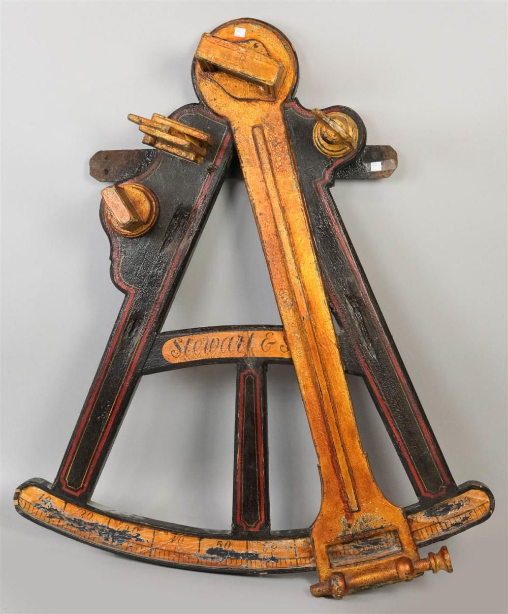 PAINTED AND PARCEL-GILT SEXTANT