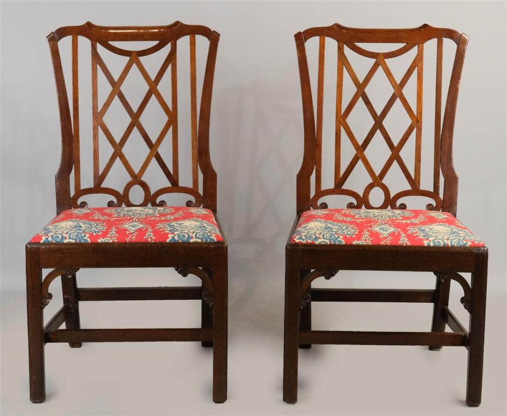 PAIR OF GEORGE III MAHOGANY SIDE 312a17