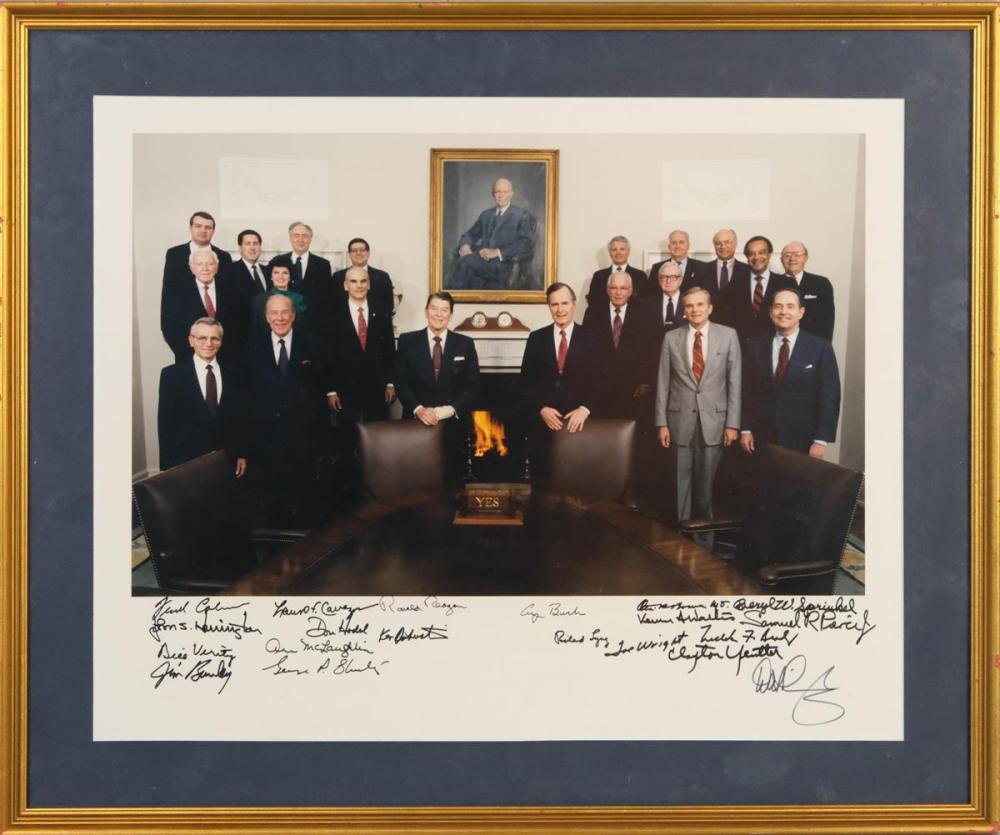 RONALD REAGAN SIGNED PHOTOGRAPH WITH