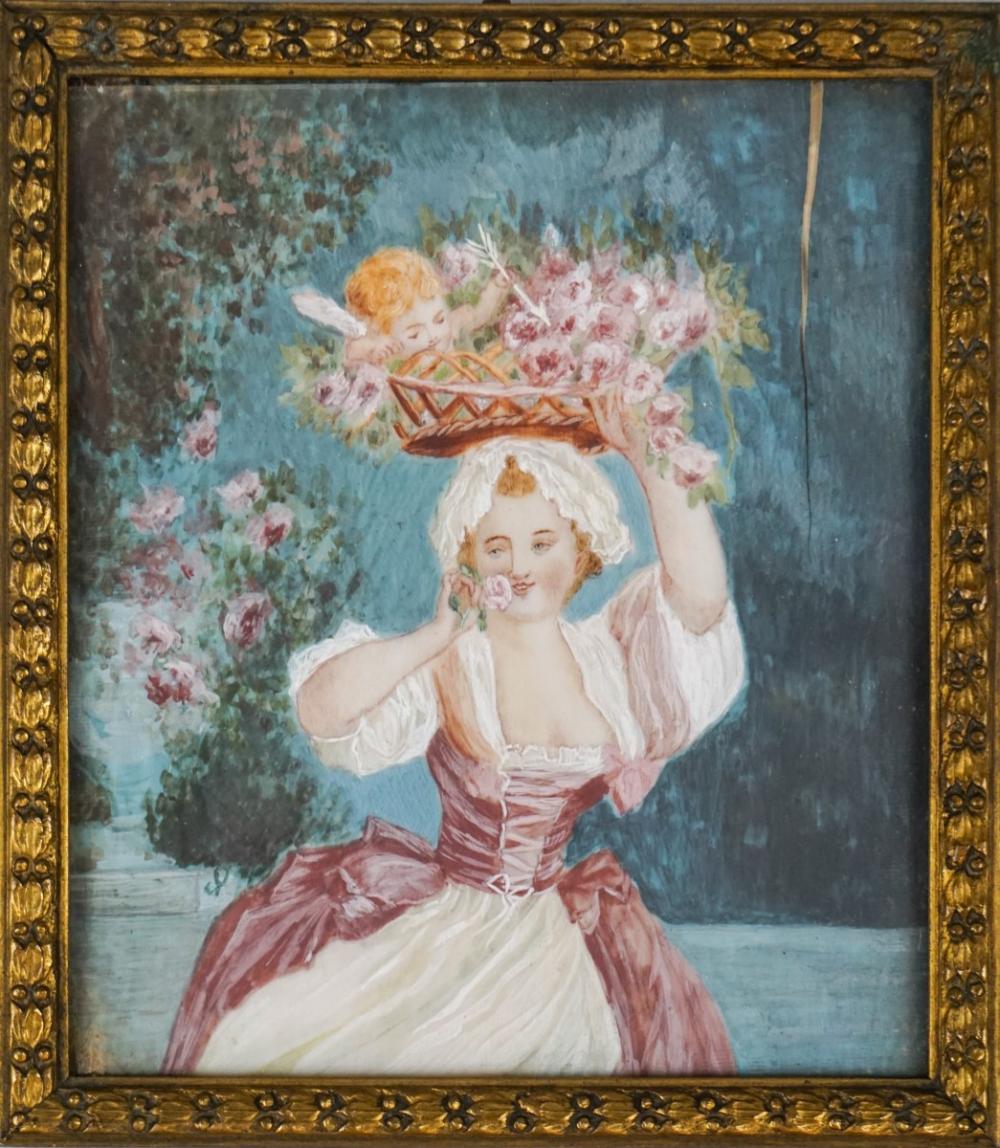  18TH 19TH CENTURY WOMAN CARRYING 312a79