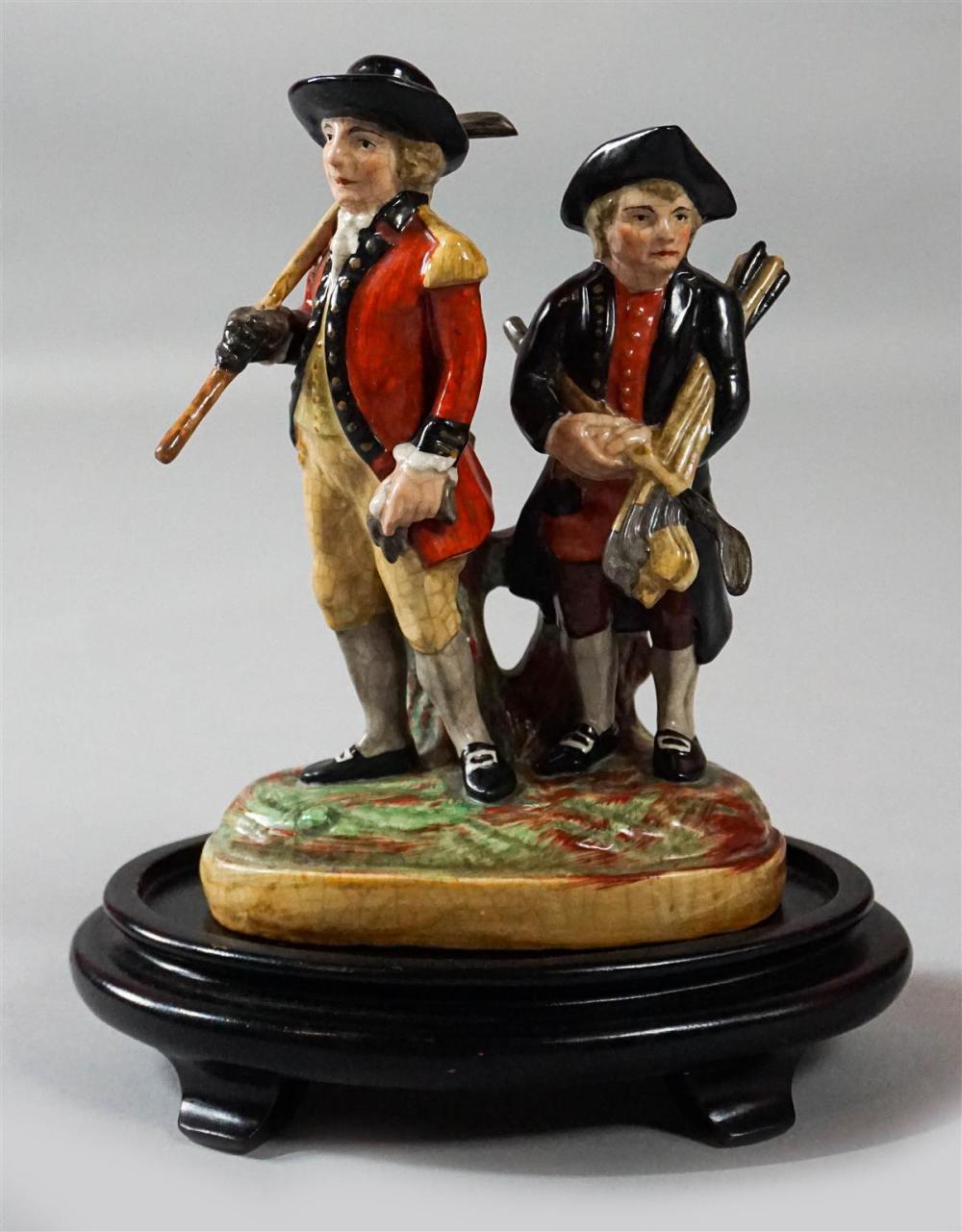 STAFFORDSHIRE STYLE PAIR OF COLONIAL 312afb