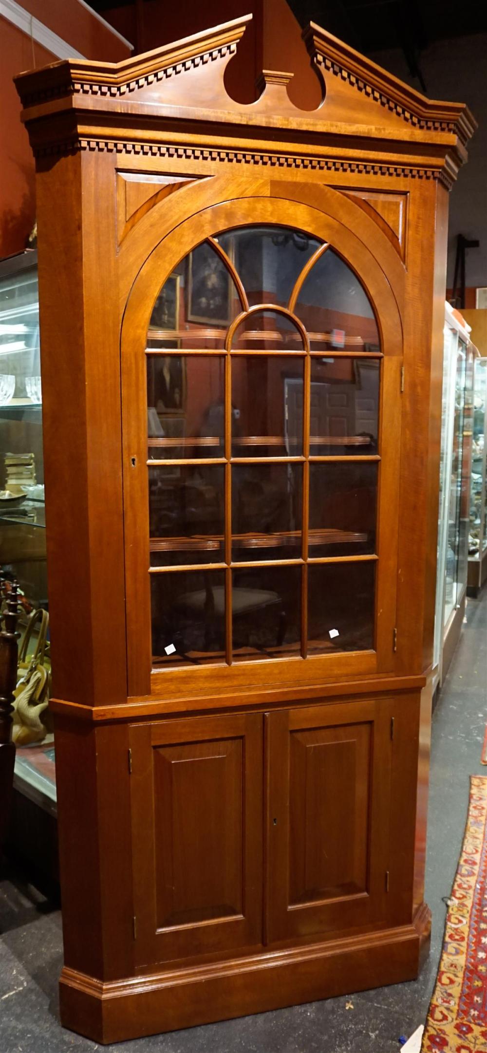 GEORGE III STYLE MAHOGANY CORNER