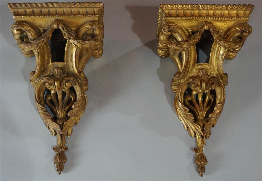 PAIR NEOCLASSICAL STYLE GOLD PAINTED 312b15