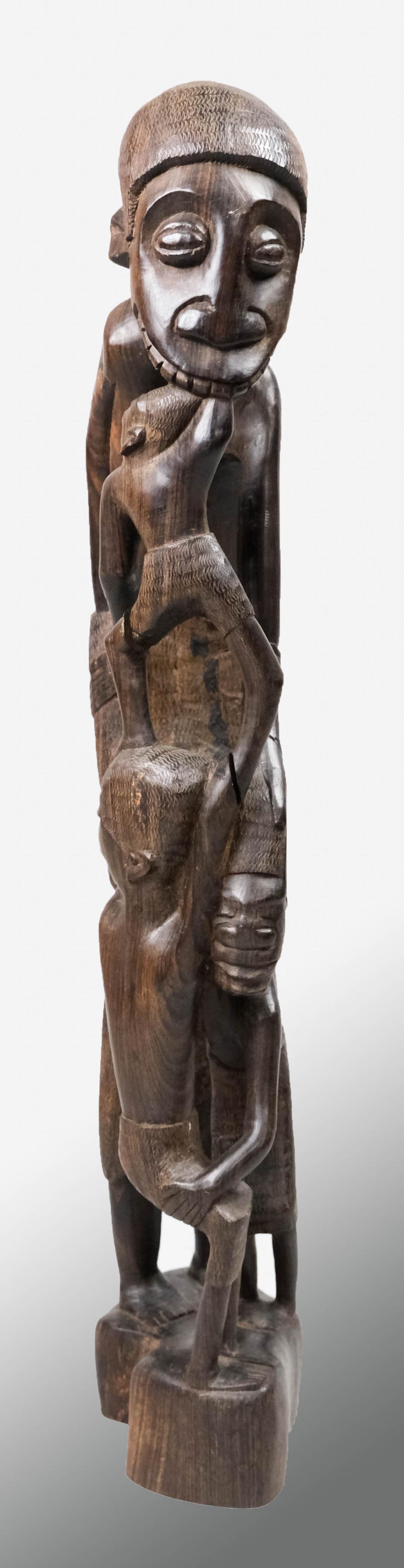 AFRICAN CARVED WOOD FIGURAL GROUP  312b4b