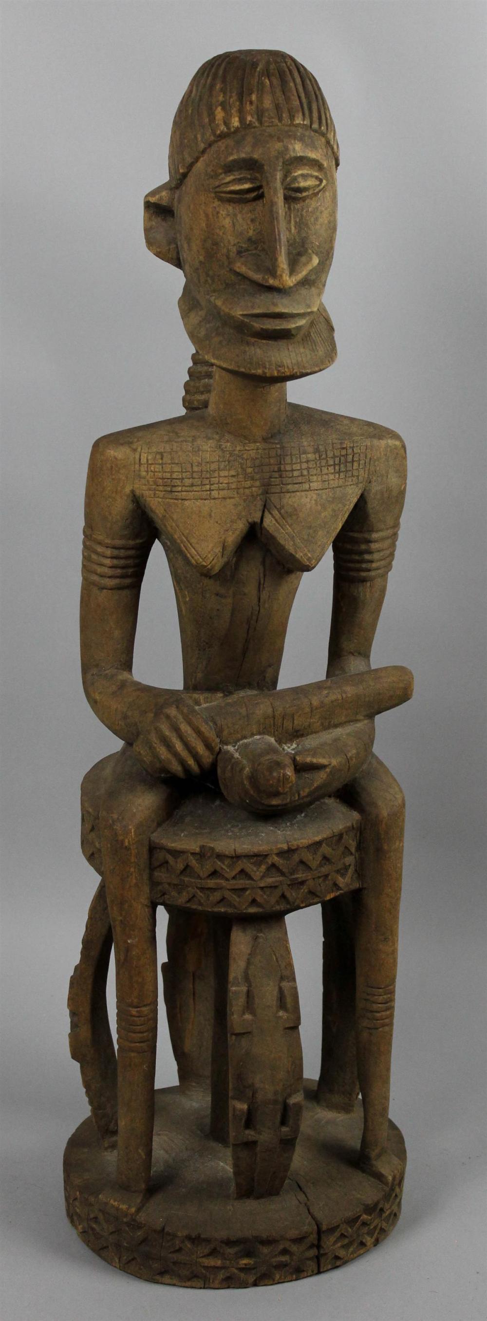 DOGON CARVED SEATED ANCESTOR FIGURE  312b4d