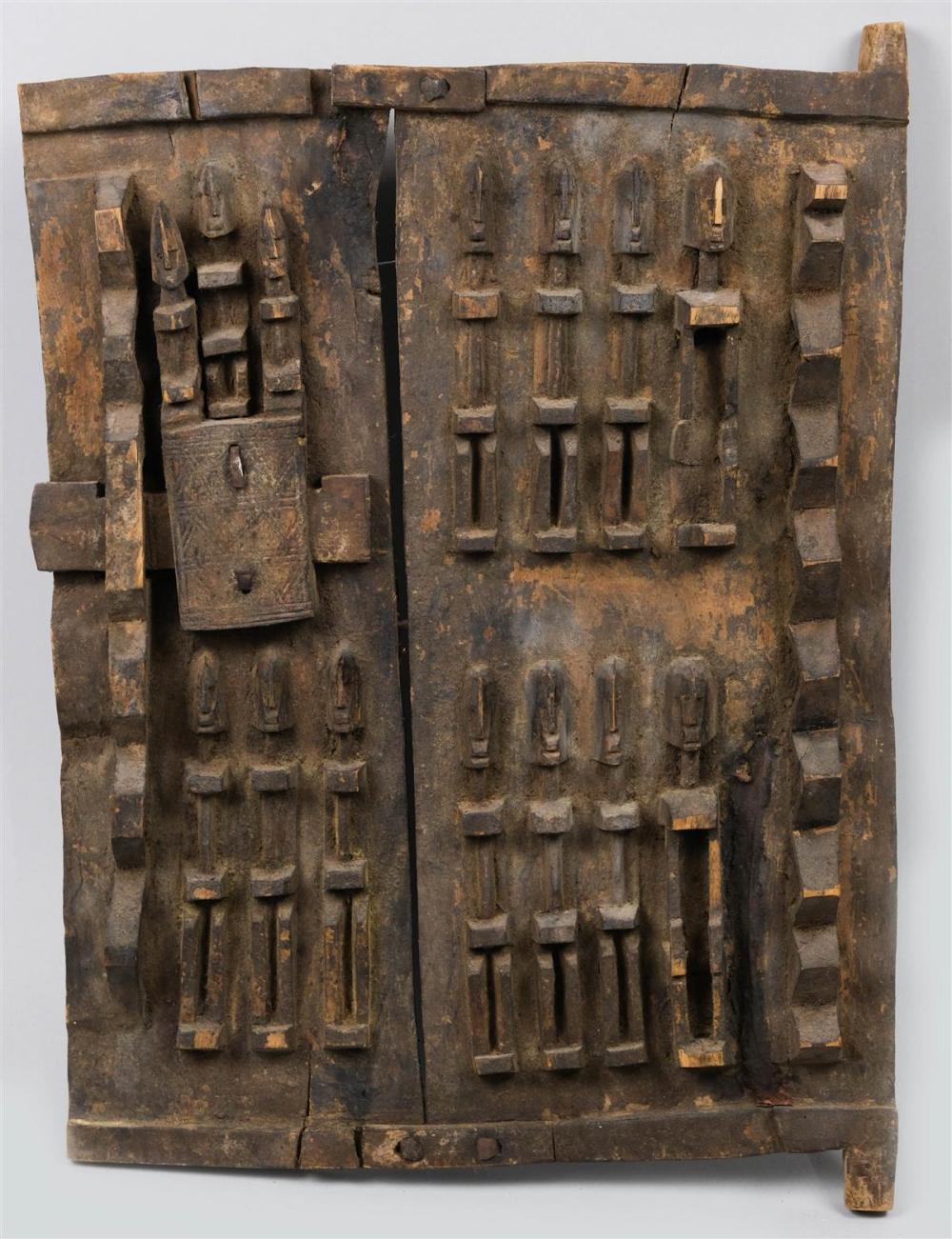 DOGON CARVED WOOD GRANARY DOOR,