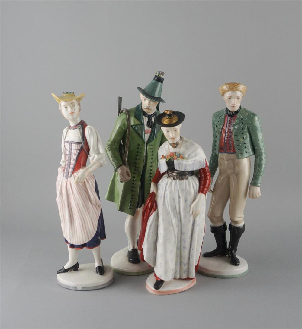 FOUR NYMPHENBURG PORCELAIN BAYERISCHE 312bca