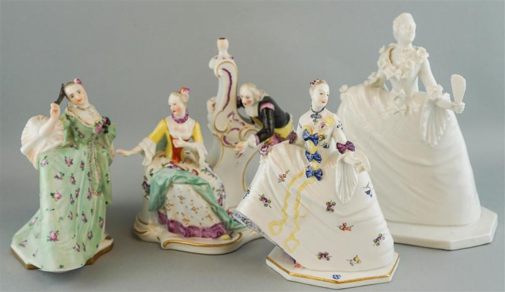 THREE NYMPHENBURG PORCELAIN CRINOLINE 312bcd