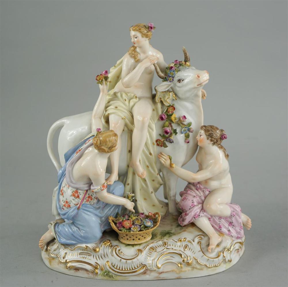 MEISSEN PORCELAIN FIGURAL GROUP OF EUROPA