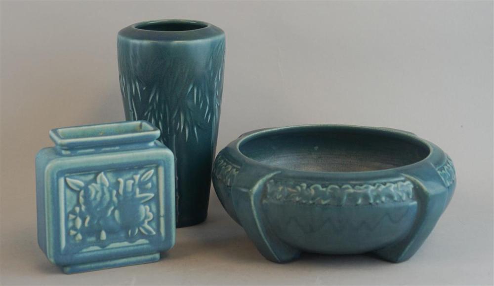 TWO ROOKWOOD ART POTTERY VASES AND A