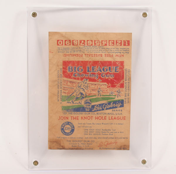 1934 Goudy baseball wax wrapper