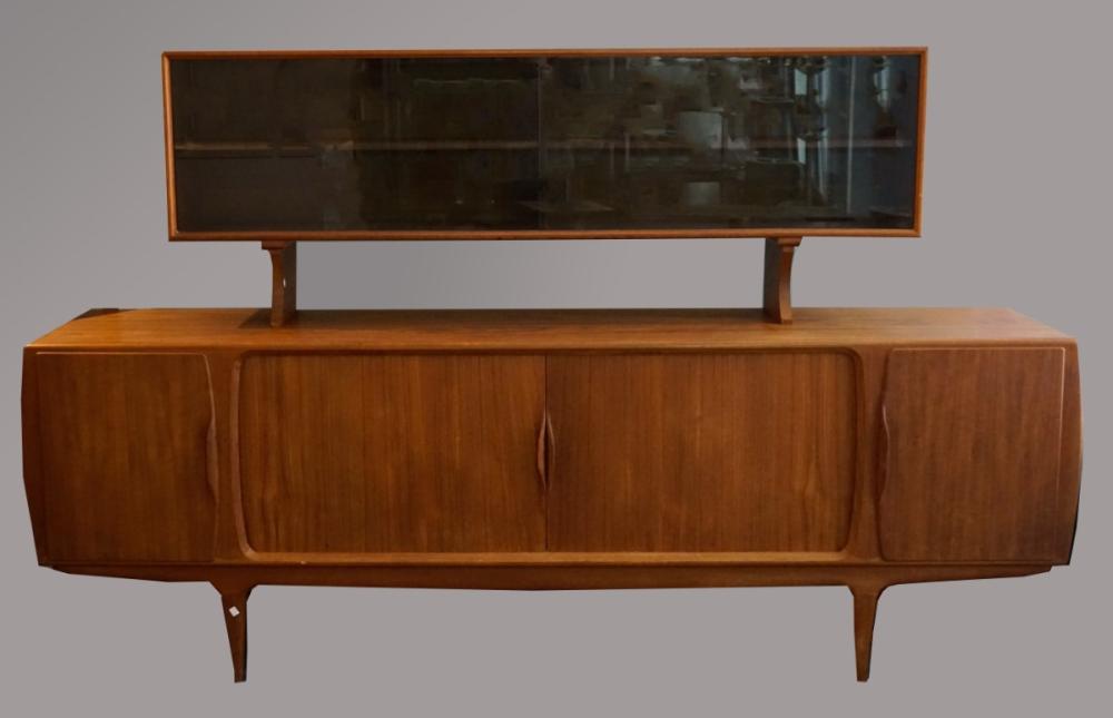 MID-CENTURY TEAK BUFFET, IN TWO