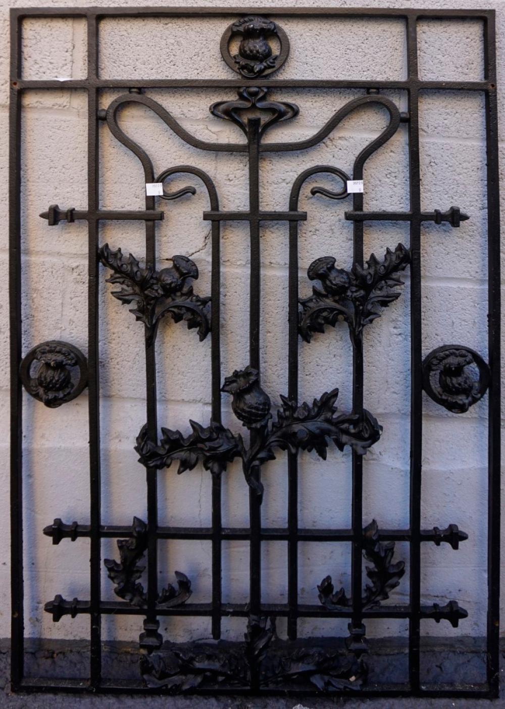 PIERCED WROUGHT IRON GATE GRILL 312cb1