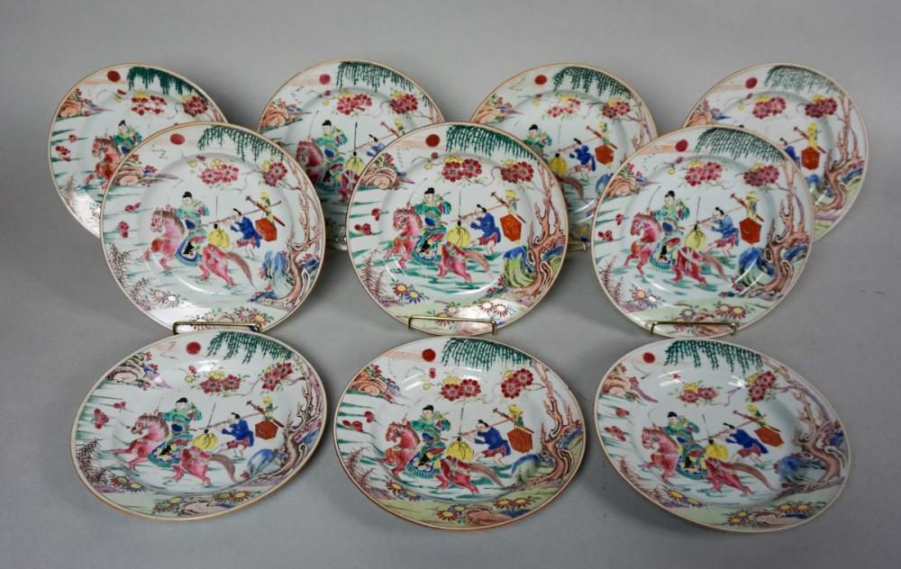 SET OF TEN CHINESE EXPORT FAMILLE 312d61