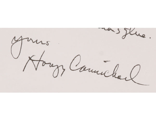 Hoagy Carmichael letter signed 4eaf6