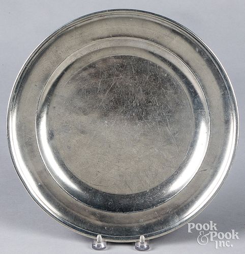 HARTFORD CONNECTICUT PEWTER CHARGER,