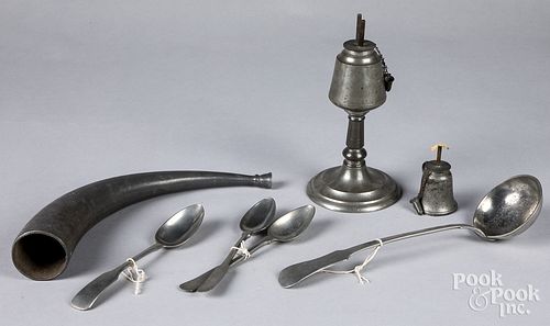 GROUP OF PEWTERGroup of pewter  312dc1