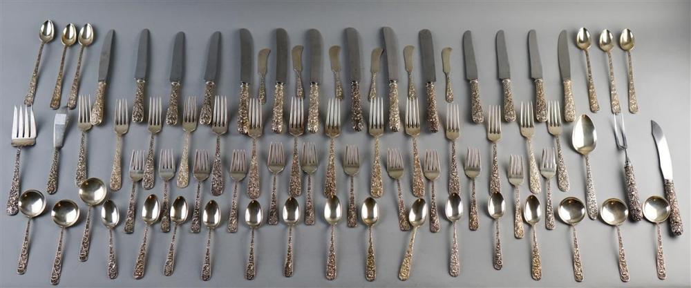 KIRK & SON SILVER REPOUSSE PART FLATWARE