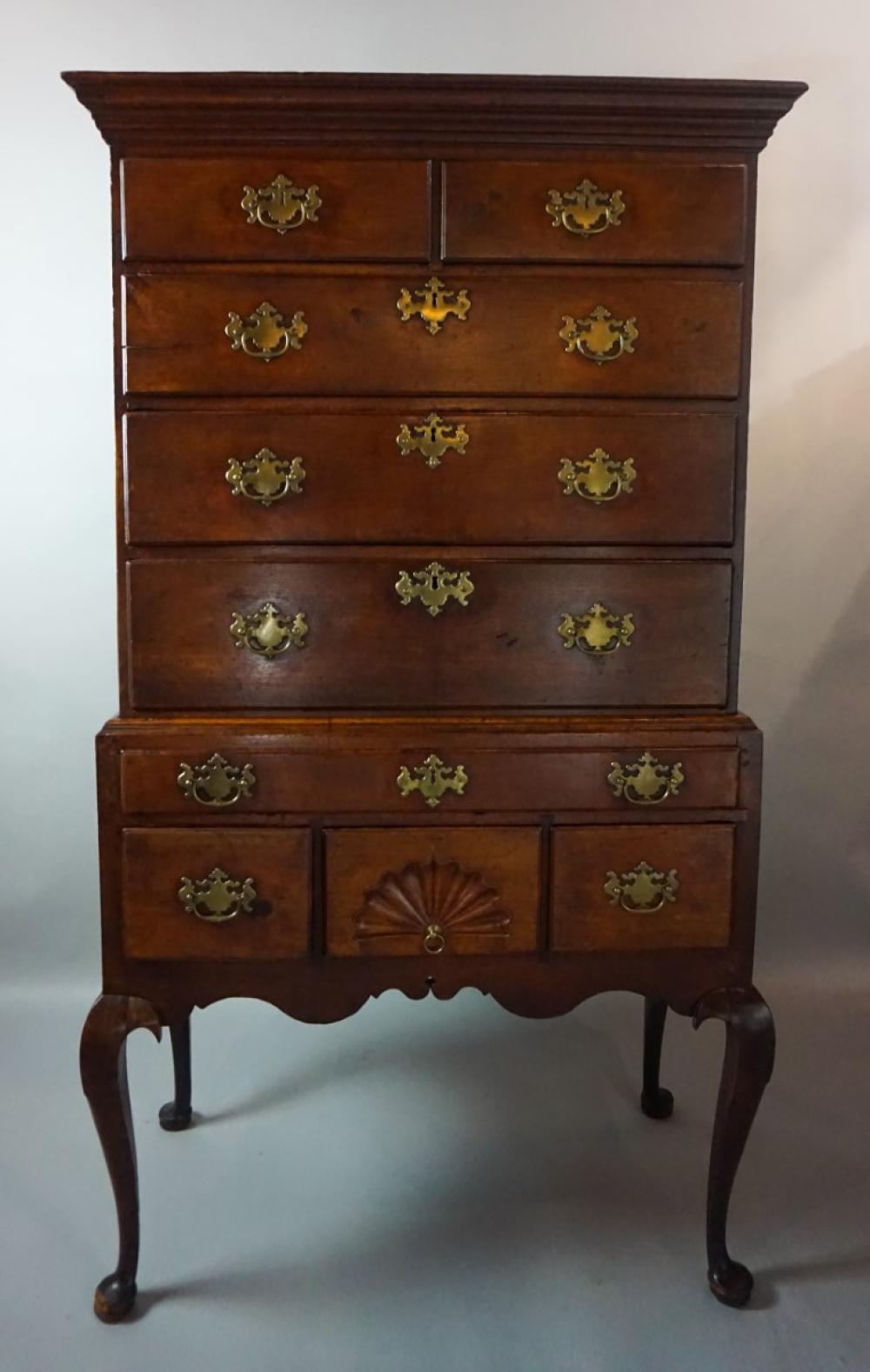 AMERICAN QUEEN ANNE WALNUT HIGHBOY  312e18