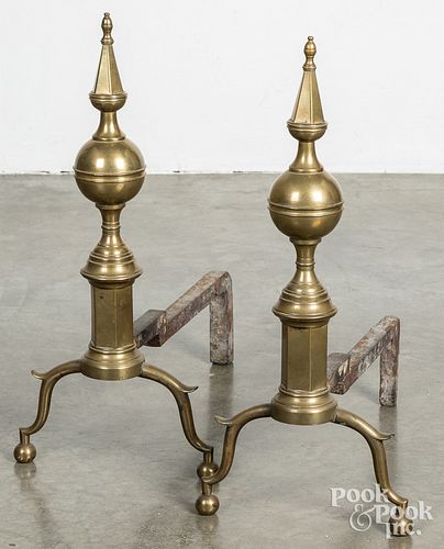 PAIR OF NEW YORK FEDERAL BRASS