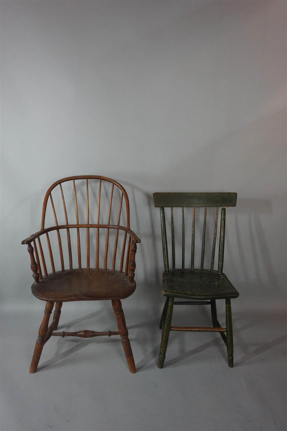 AMERICAN SACKBACK WINDSOR CHAIR TOGETHER