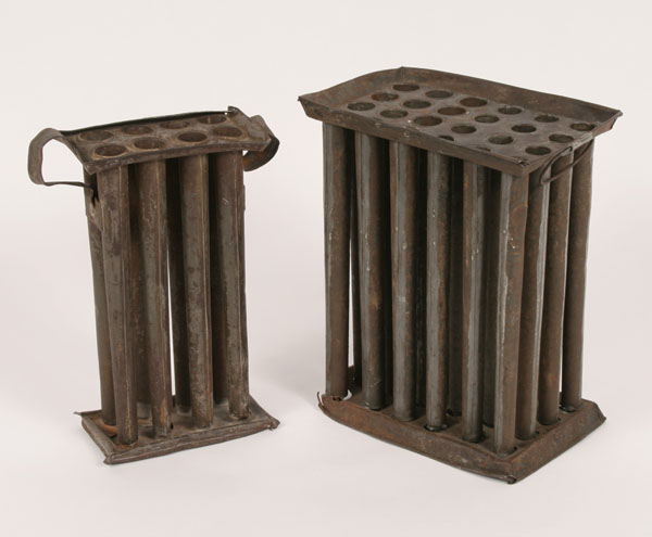 A pair of antique primitive tin 4eb07
