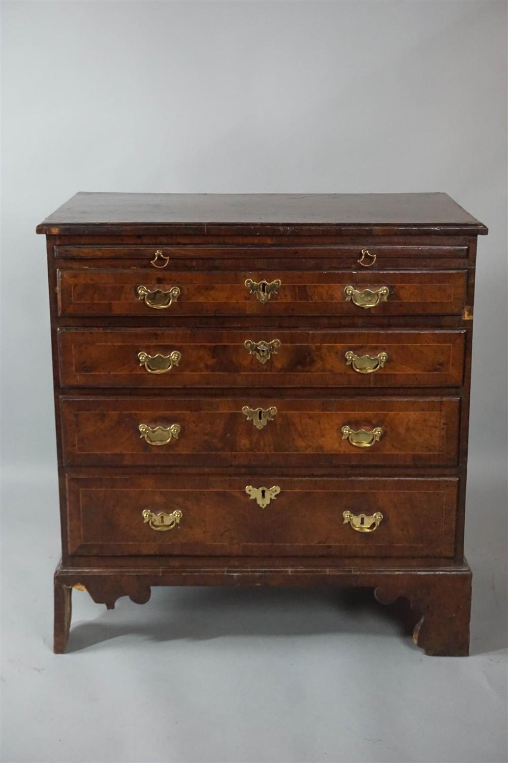 GEORGE III INLAID WALNUT BACHELOR'S