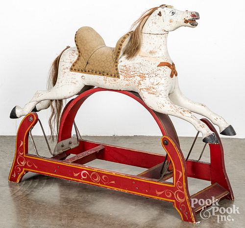PAINTED HOBBY HORSE LATE 19TH 312e98
