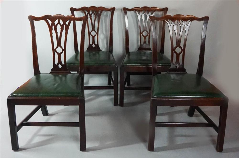 SET OF FOUR GEORGE III STYLE MAHOGANY 312ea2