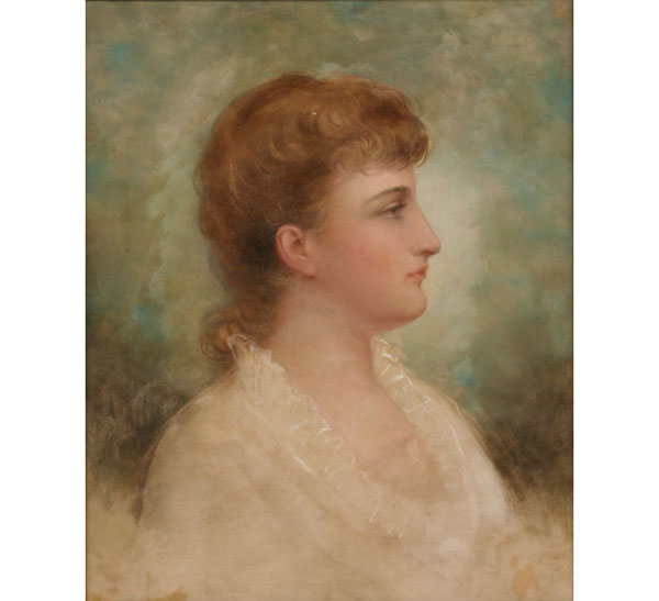 Profile portrait of a woman in 19th