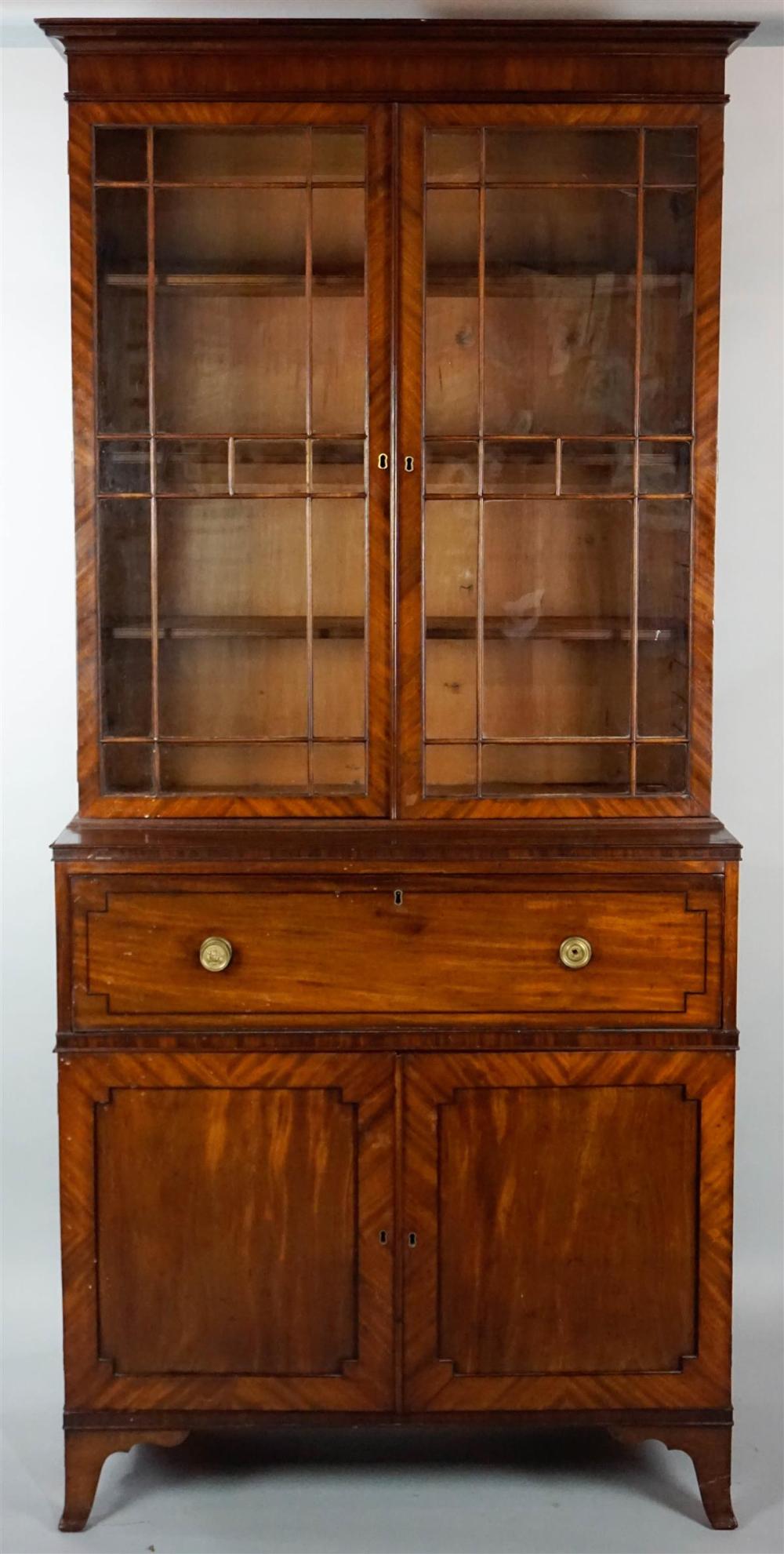 LATE GEORGE III MAHOGANY SECRETARY 312ec1