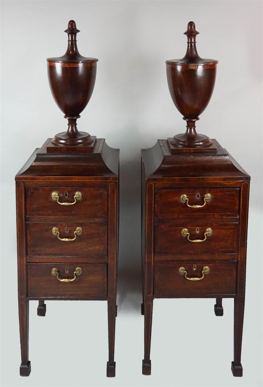 PAIR OF GEORGE III STYLE INLAID 312ecf