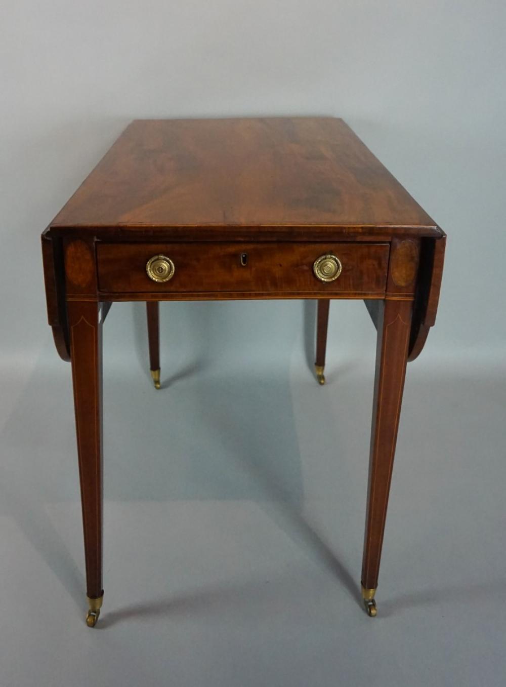 GEORGE III INLAID MAHOGANY PEMBROKE 312edd