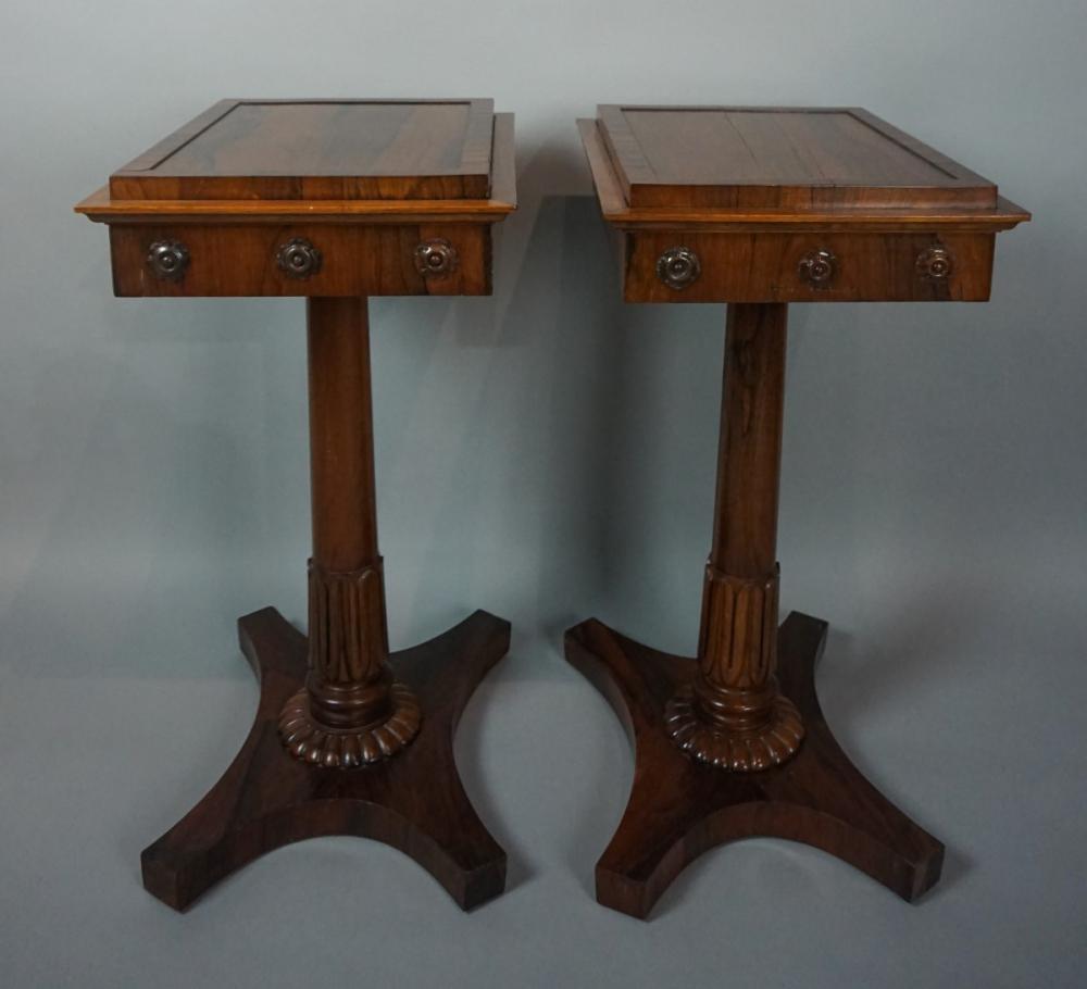 PAIR OF REGENCY ROSEWOOD SIDE TABLESPAIR 312eea