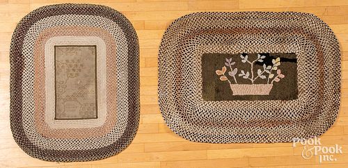 TWO BRAIDED MATS, EARLY 20TH C.Two