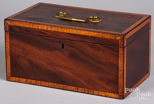 TIGER MAPLE BANDED MAHOGANY DRESSER