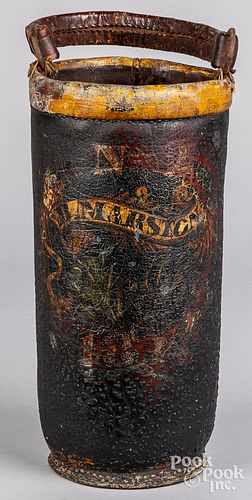 LEATHER FIRE BUCKET 19TH C Leather 312f5c