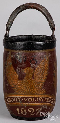 LEATHER FIRE BUCKET 19TH C Leather 312f5d